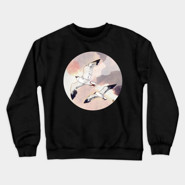 Seagulls Crewneck Sweatshirt by Lined Designs